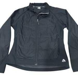 Nike ACG Jacket Women Size Medium Black Soft Shell Windbreaker Running Full‎ Zip